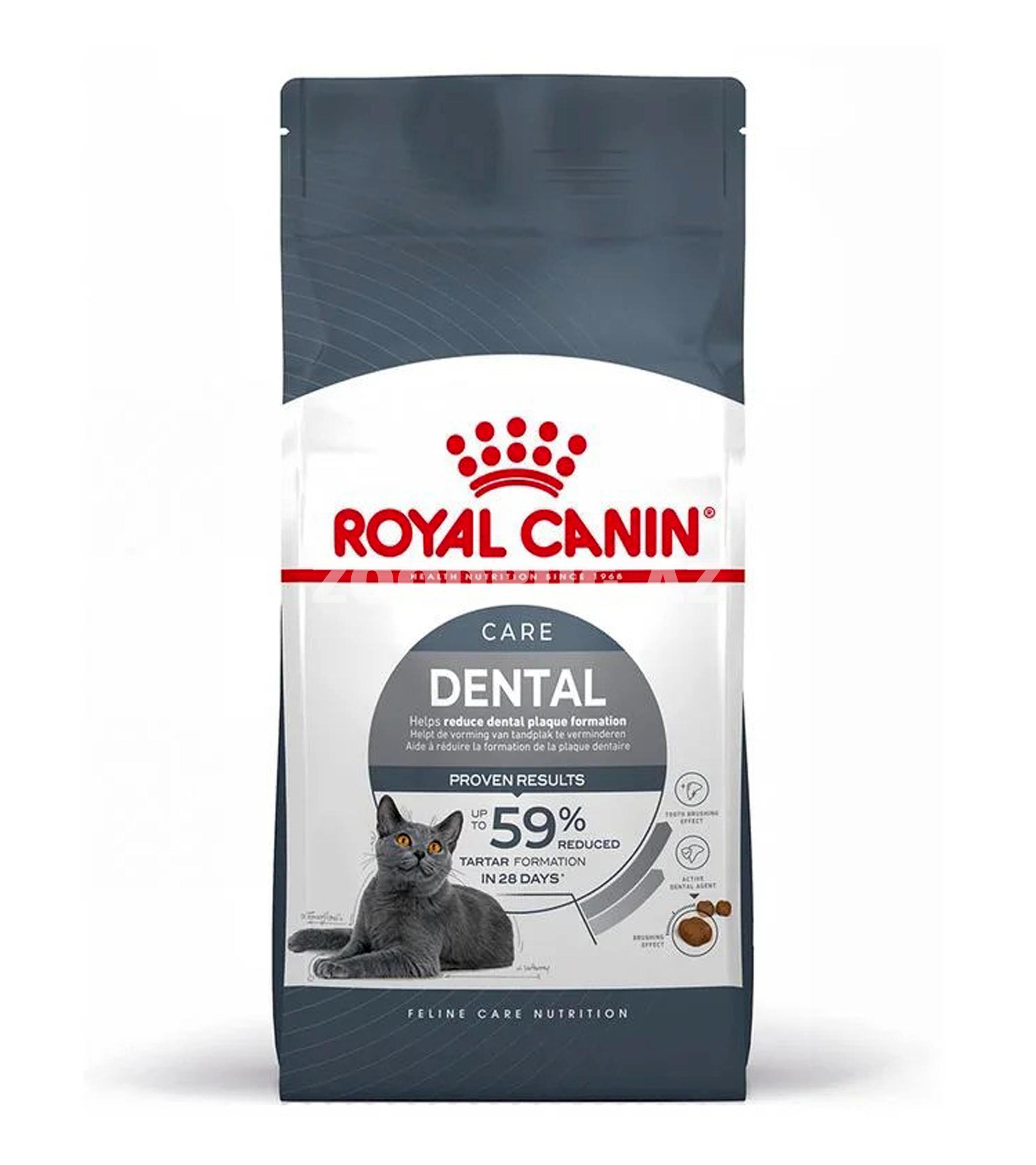 Quru yem ROYAL CANIN Dental CARE diş və diş əti xəstəliklərinə qarşı yetkin pişiklər üçün toyuq dadi ilə.