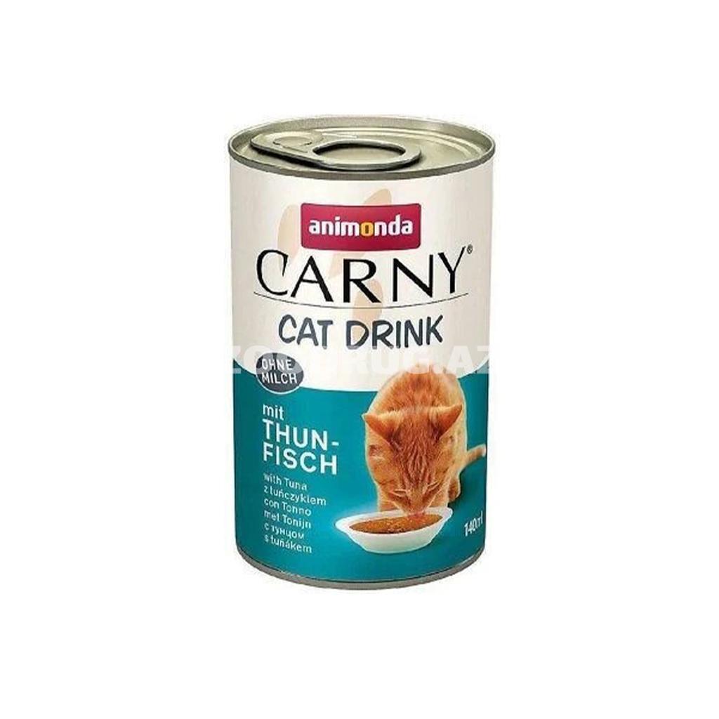Animonda Carny Cat Drink with Tuna — ton balığı dadlı pişik içki-supu, əlavə nəmləndirmə və iştahanın artırılması üçün nəzərdə tutulmuş aromatik və qidalı içkidir.