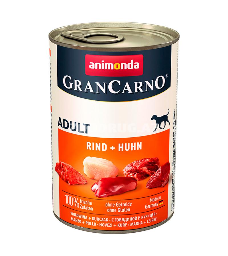 Консервы ANIMONDA GRAN CARNO ORIGINAL ADULT RIND & HUHN для взрослых собак с говядиной и курицей (400 гр)