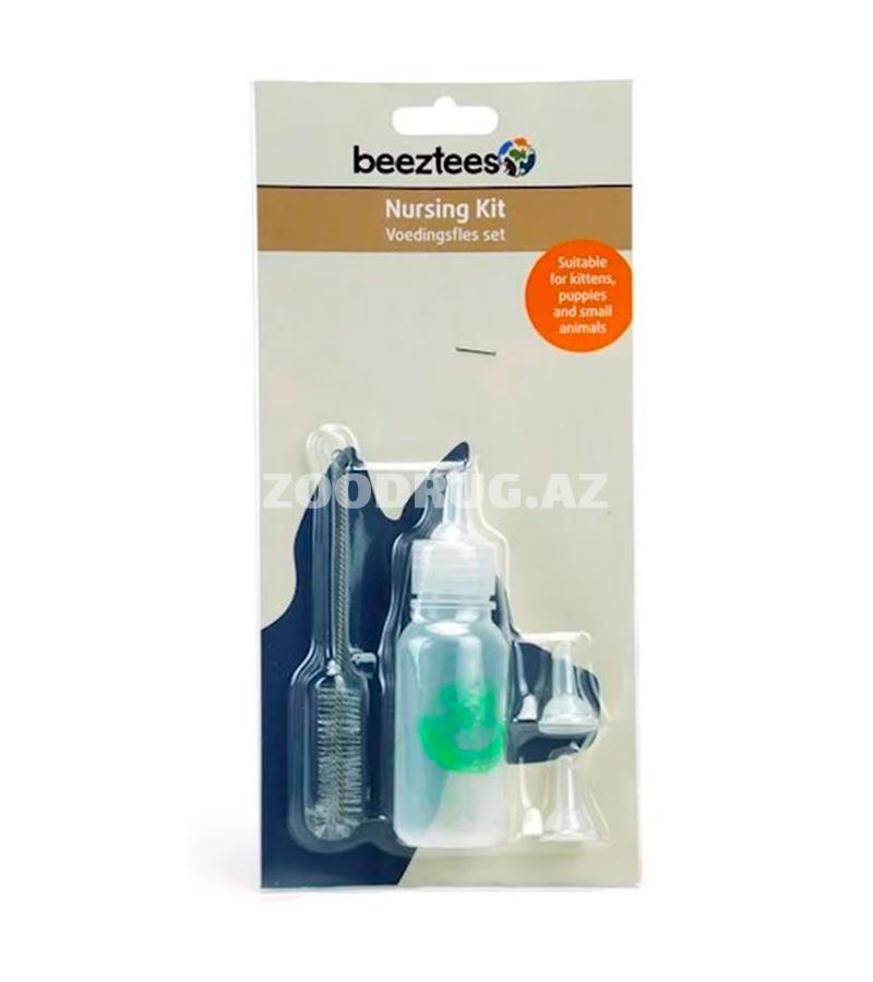 Набор для вскармливания Beeztees Nursing Kit (бутылочка 50 мл, соски - 3 шт. и ершик)