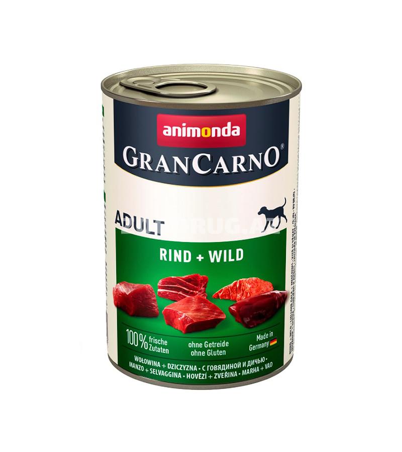Влажный корм Animonda Gran Carno Original Adult для взрослых собак со вкусом говядины и дичи 400 гр.