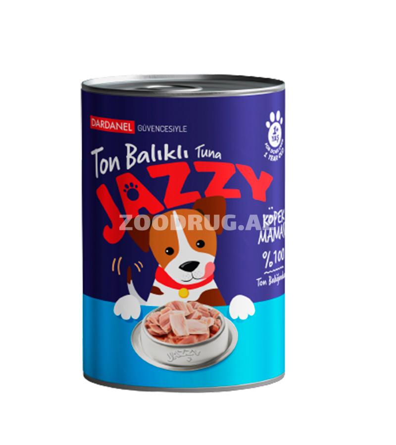 Консервы Jazzy Мясо тунца  для взрослых собак, монопротеиновый, беззерновой 400 гр.