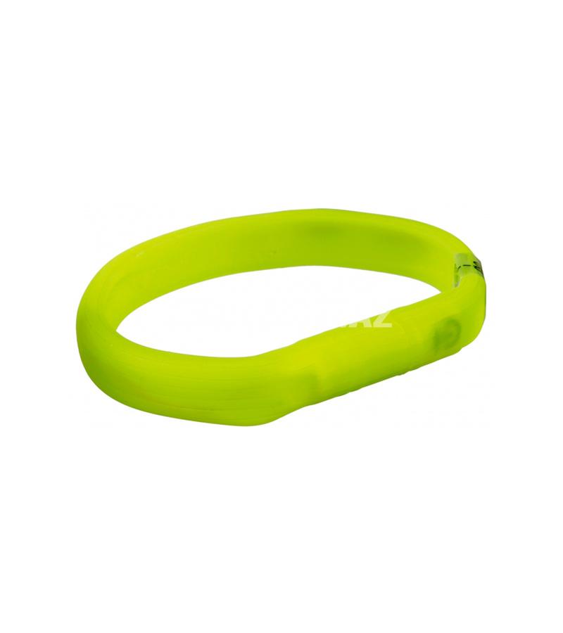 Ошейник Trixie светодиодный M–L для собак силиконовый. Цвет: Зеленый.