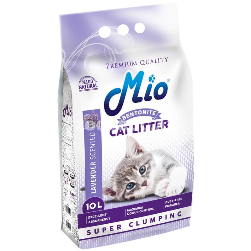 Наполнитель Mio Cat Litter LAVENDER комкующийся для кошек с запахом лаванды (10 л)