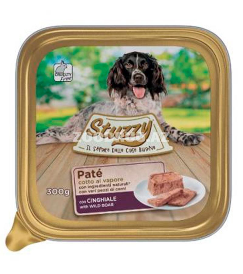 Влажный корм STUZZY PATE DOG для взрослых собак паштет со вкусом кабана 300 гр.