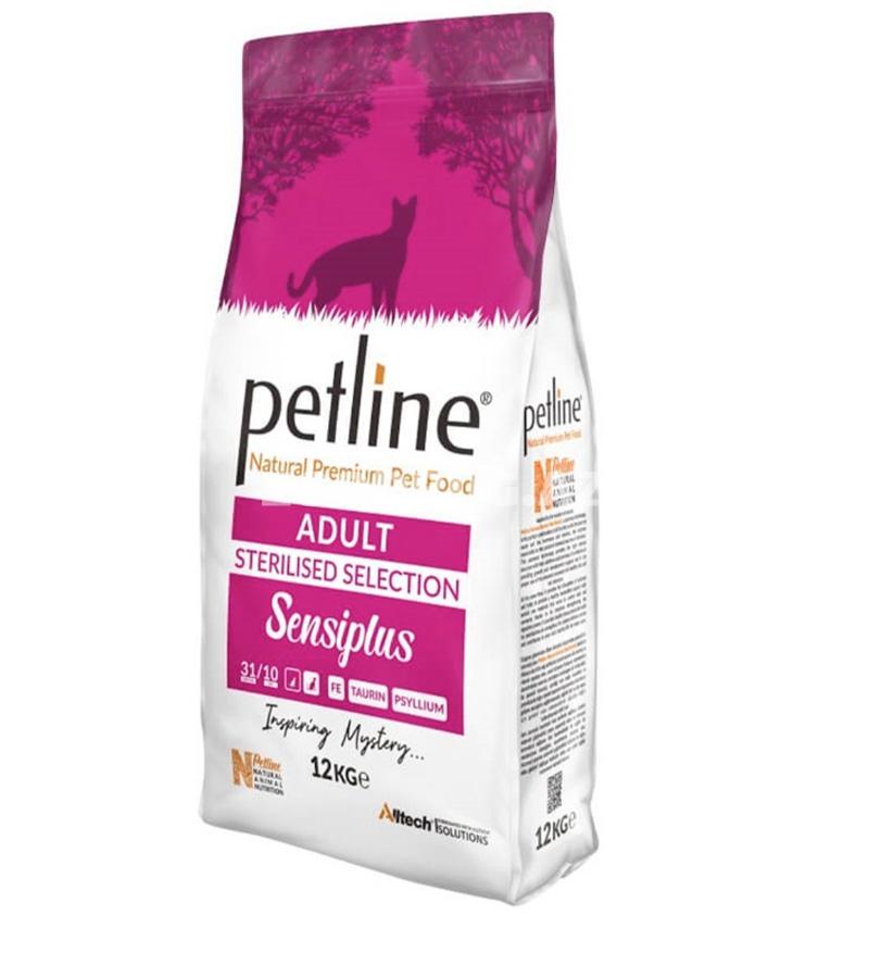 Сухой корм Petline Sterilized Selection Sensiplus Cat Adult Super Premium низкозерновой для взрослых стерилизованных кошек с лососем.