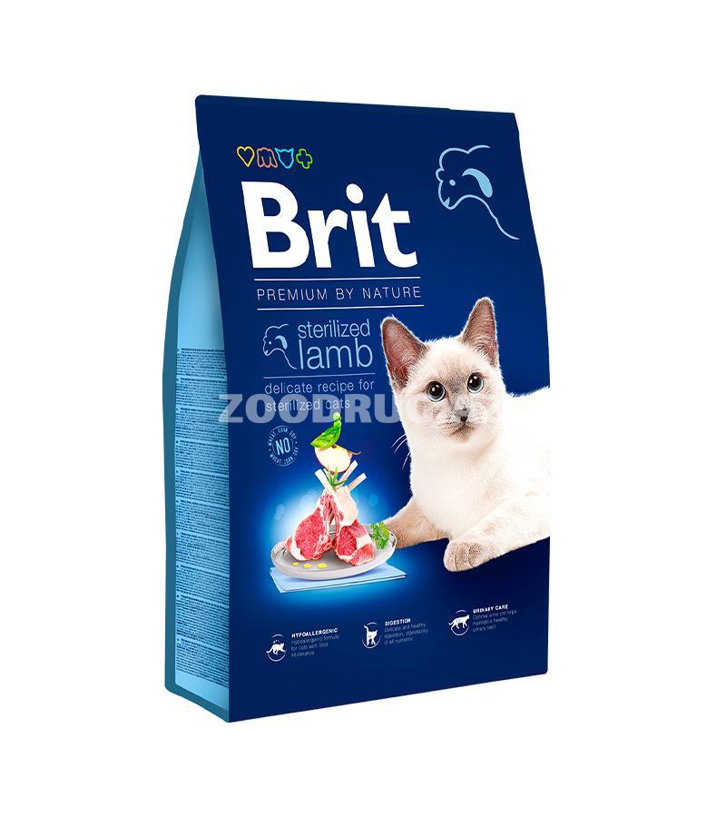 Сухой корм для стерилизованных котов Brit Premium by Nature Cat Sterilized Lamb
