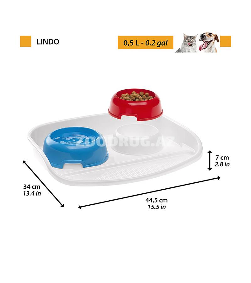 Ferplast Lindo — pişik və itlər üçün rahat iki qablı dəst