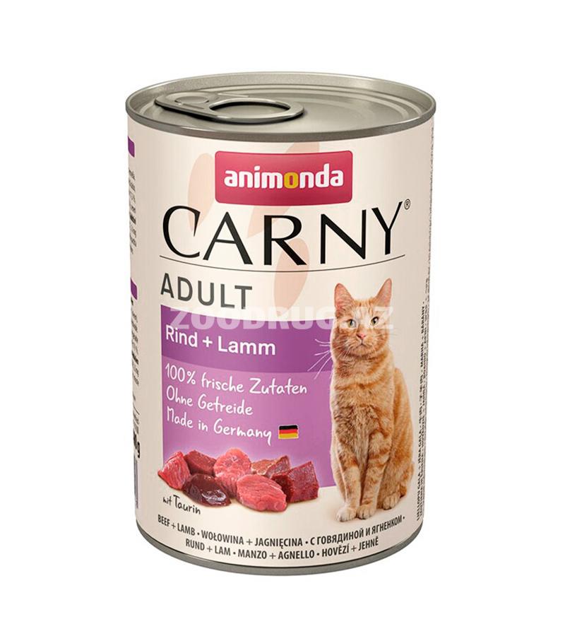 Консервы ANIMONDA CARNY ADULT RIND & LAMM для взрослых кошек с говядиной и ягненком (400 гр)