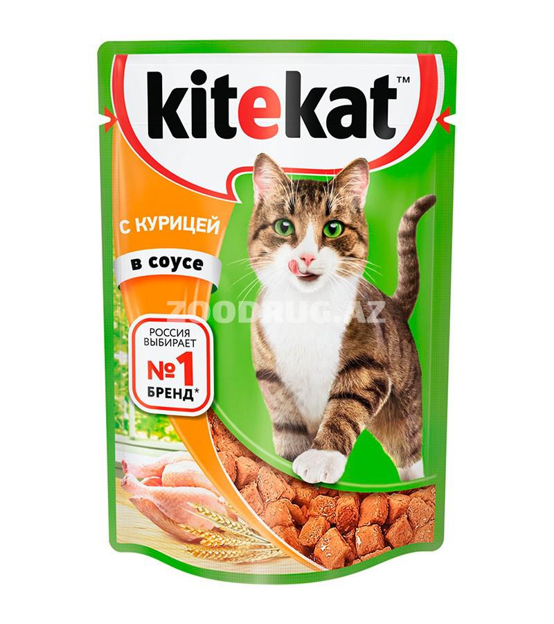 Консервы KITEKAT для взрослых кошек с курицей в соусе (85 гр)