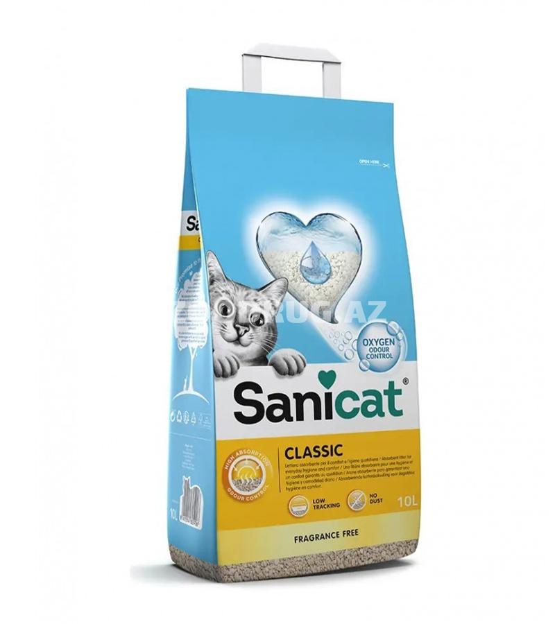 Sanicat Classic non clumping 10 l pişik tualeti üçün topalaşmayan doldurucu