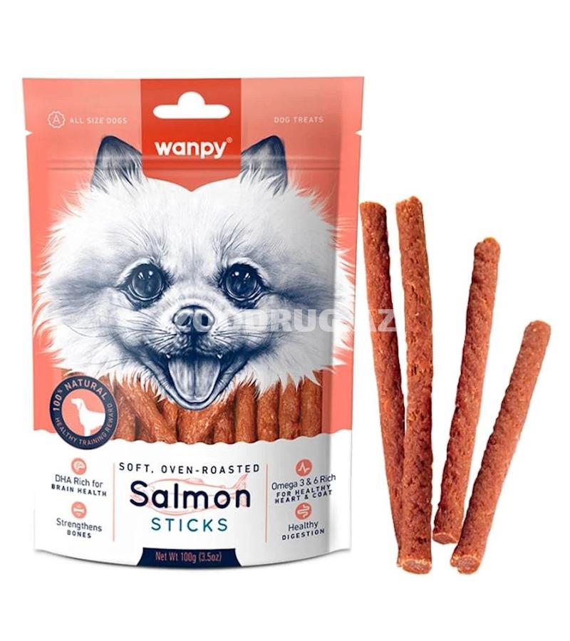 Лакомство Wanpy soft oven-roasted для собак со вкусом лосося 100гр