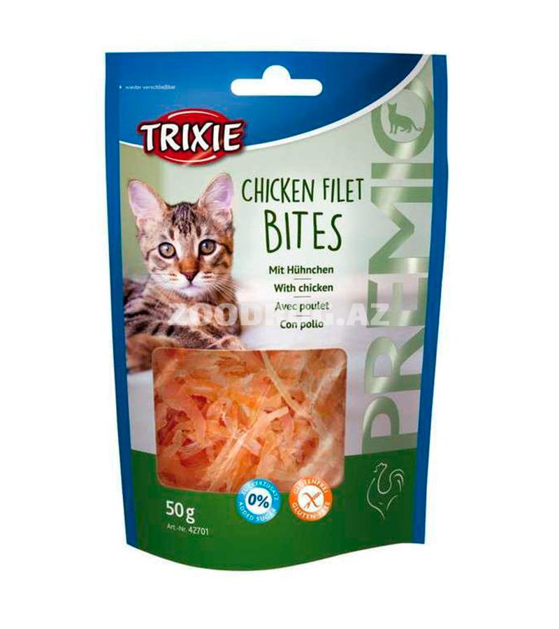 Trixie (Трикси) PREMIO Chicken Filet Bites - Лакомство филе куриное сушеное для кошек (50 гр)