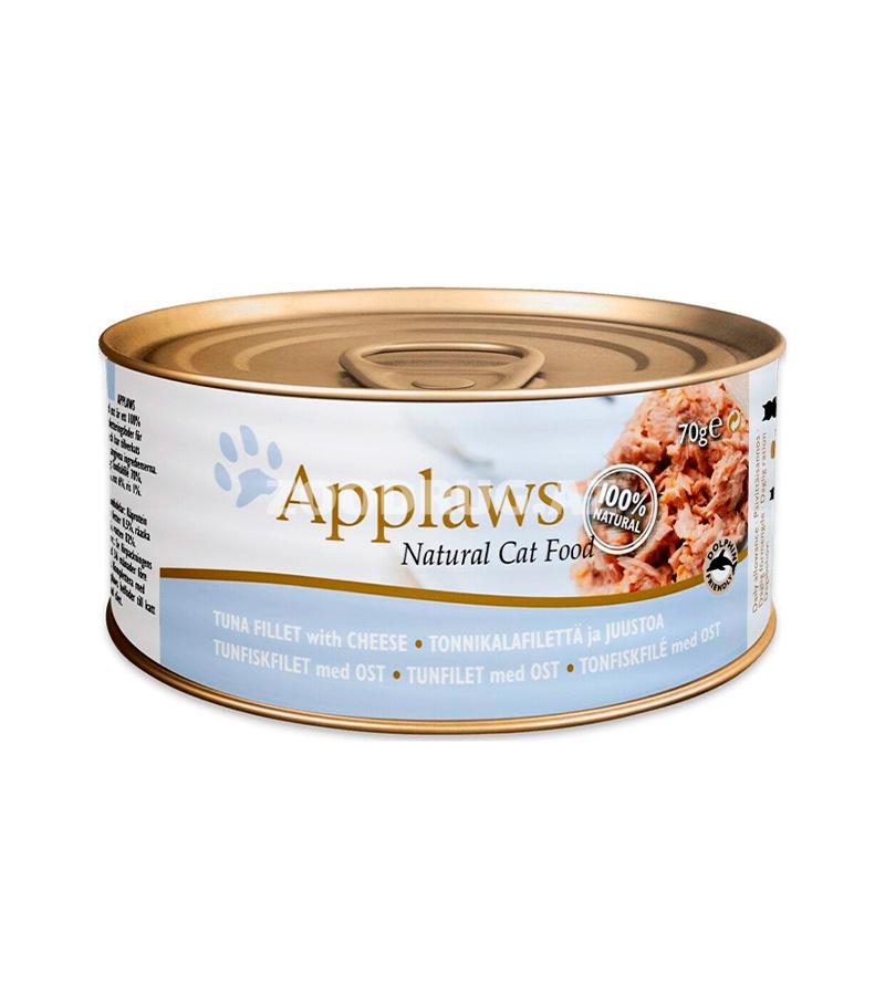 Консервы APPLAWS для взрослых кошек с филе тунца и сыром (70 гр)