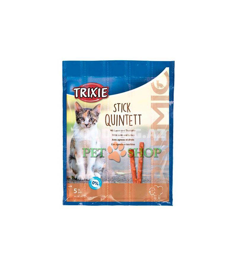 Лакомство Trixie Premio Quadro - Sticks палочки для кошек со вкусом ягненка и индейки 5 шт.