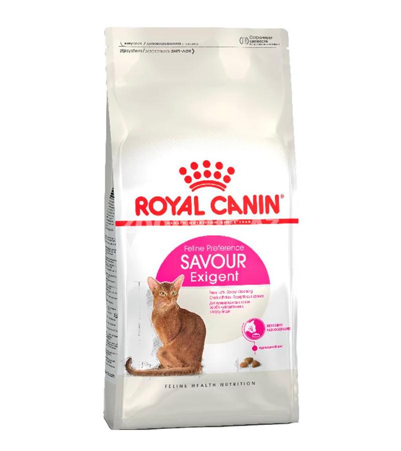 Сухой корм ROYAL CANIN SAVOUR EXIGENT для привередливых взрослых кошек со вкусом курицы.