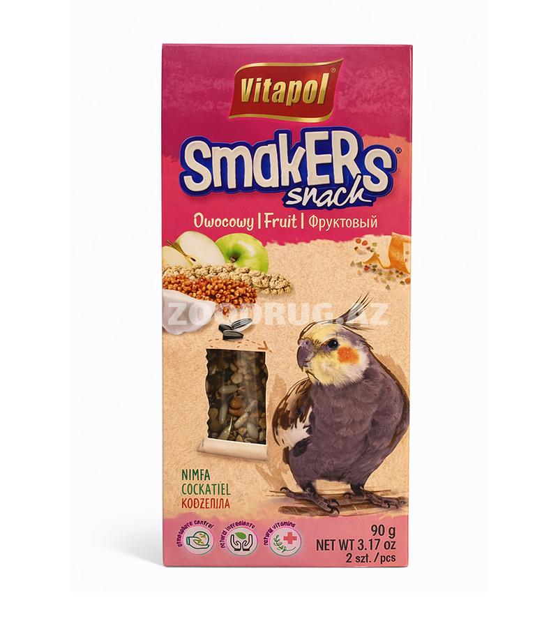 Лакомство Vitapol Smakers Snack Fruit для корелл со вкусом яблоки 90г #2206.