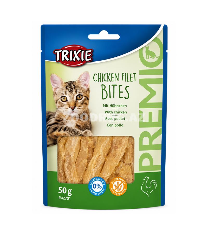 Лакомство Trixie Premio Chicken Filet Bites - нежные кусочки куриного филе для кошек 50gr #42701. 