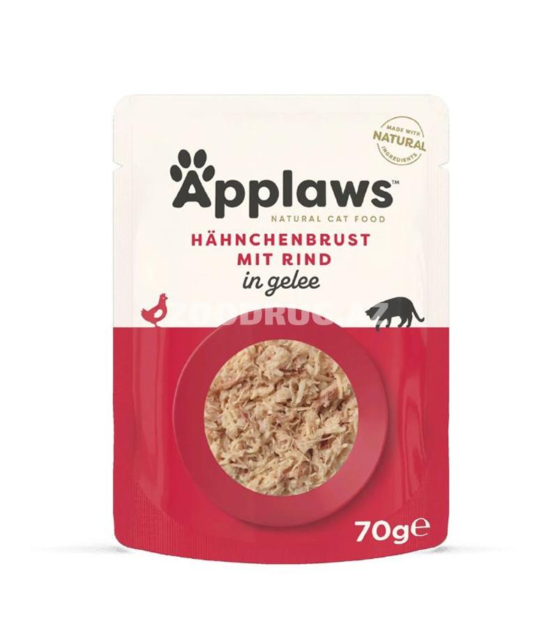 Влажный корм Applaws Chicken Breast with Beef in Jelly для взрослых кошек со вкусом курица с говядиной в желе 70 гр.