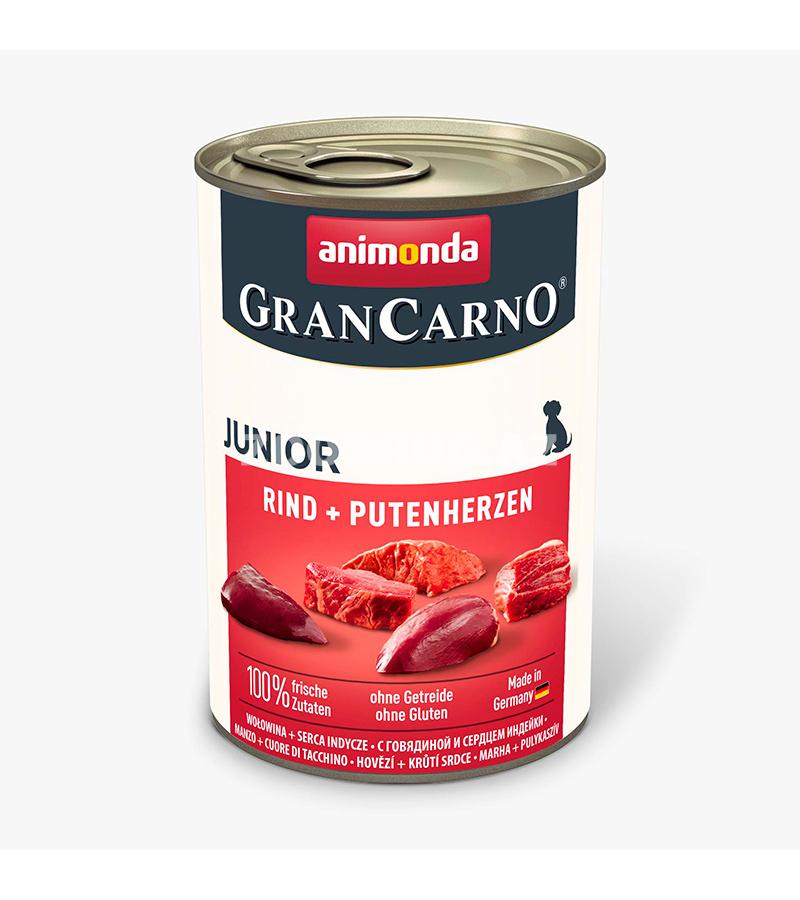 Влажный корм Animonda Gran Carno Original Junior для щенков со вкусом говядины и сердца индейки 400 гр.