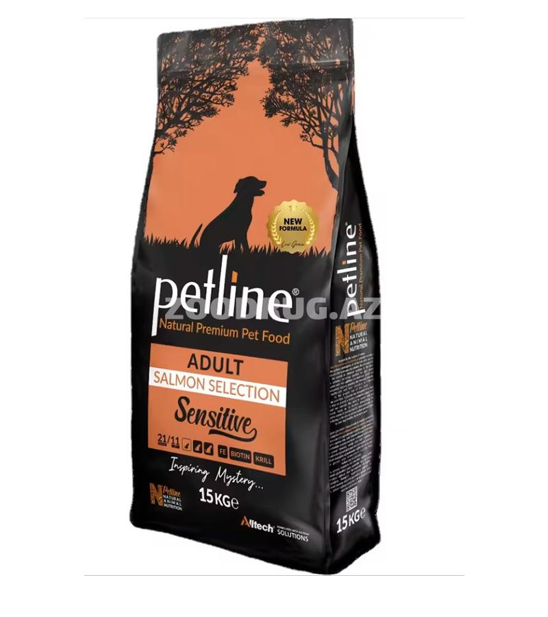 Сухой корм Petline Sensitive Salmon Selection Adult Dog Super Premium низкозерновой для взрослых собак с лососем.