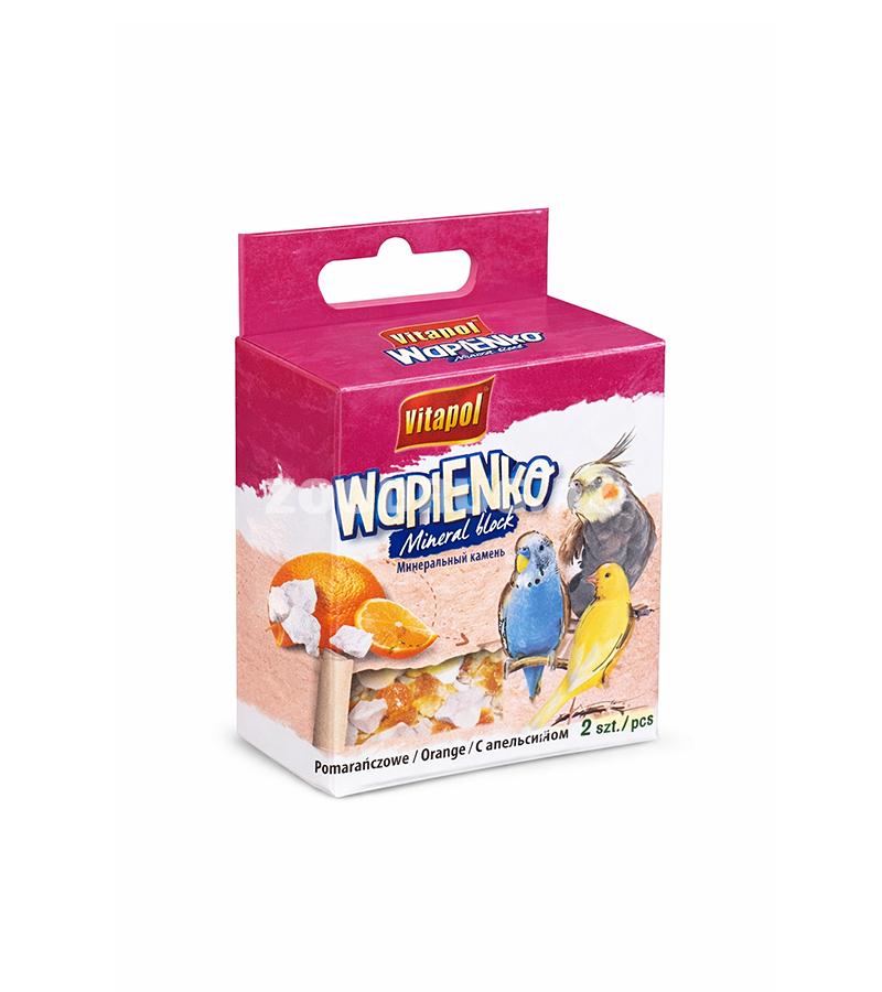 Минеральный камень Vitapol Wapienko Mineral Block с апельсином для декоративных птиц 35г.#2054