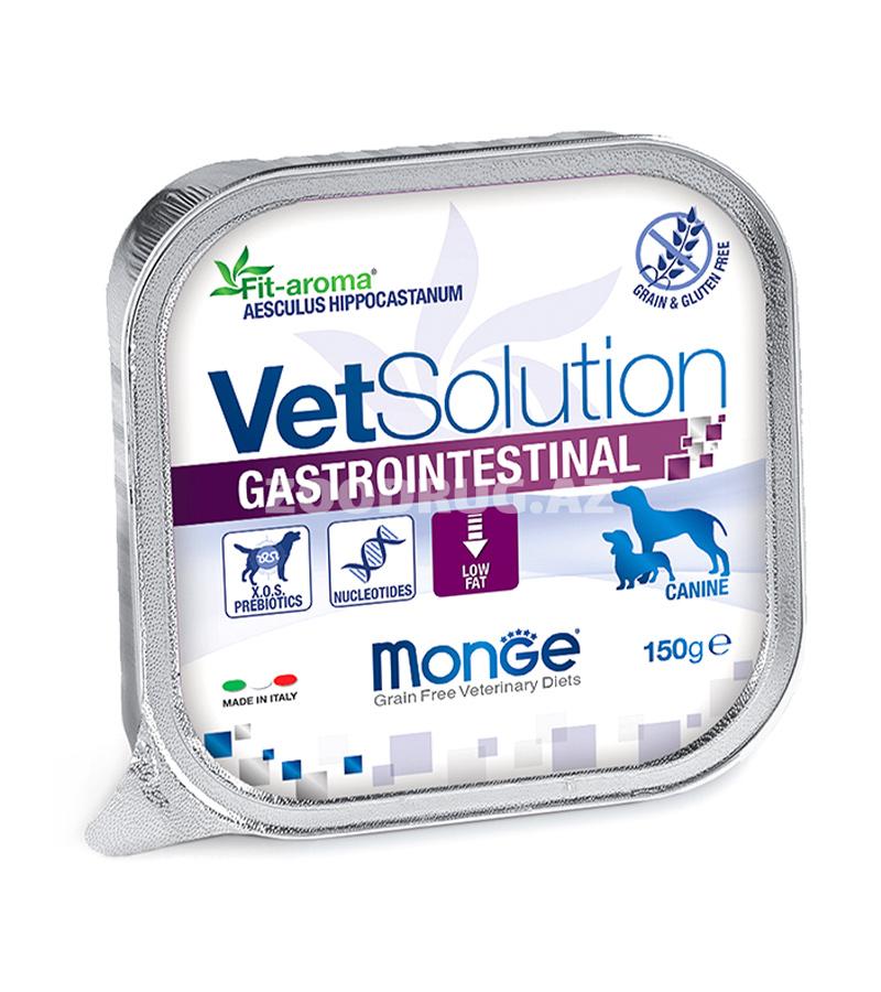 Влажный диетический корм Monge Vetsolution Gastrointestinal Adult Dog  для собак, для уменьшения острых кишечных расстройств и нарушения пищеварения 150 гр. 