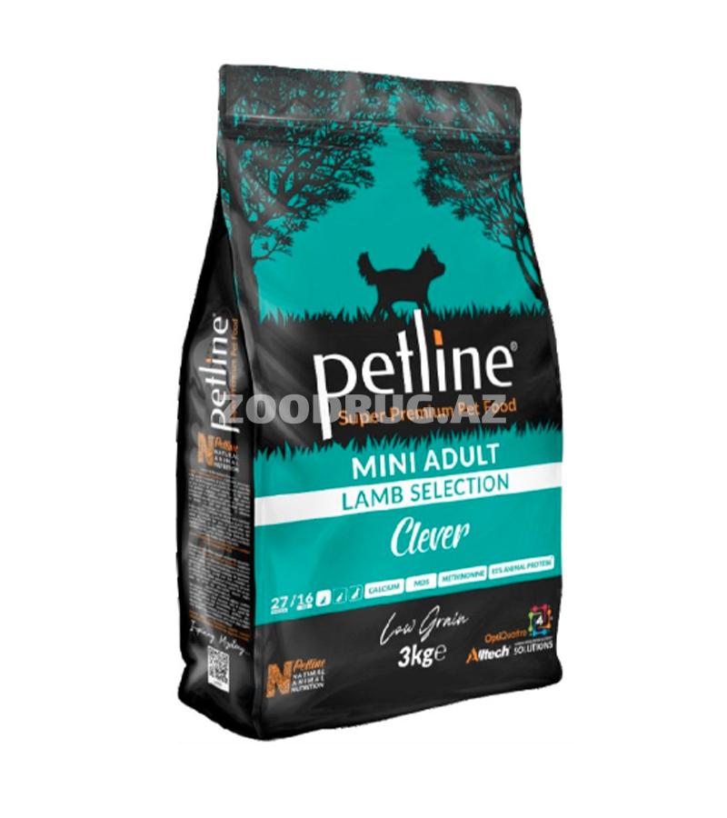 Сухой корм Petline Mini Adult Lamb Selection Clever Super Premium низкозерновой для взрослых собак мелких пород с ягненком 3 кг.