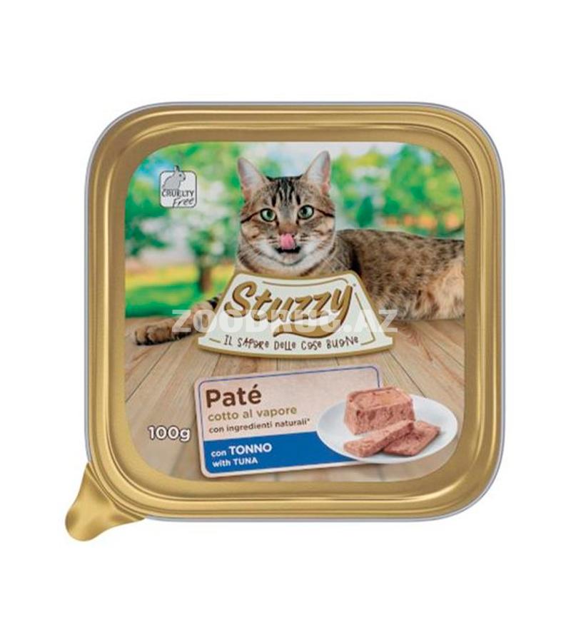 Влажный корм STUZZY PATE CAT для взрослых кошек паштет с тунцом 100 гр.