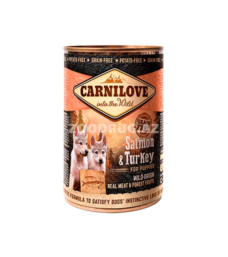 Консервы Carnilove Grain Free Puppy  с лососем и индейкой для щенков всех пород (400 гр)