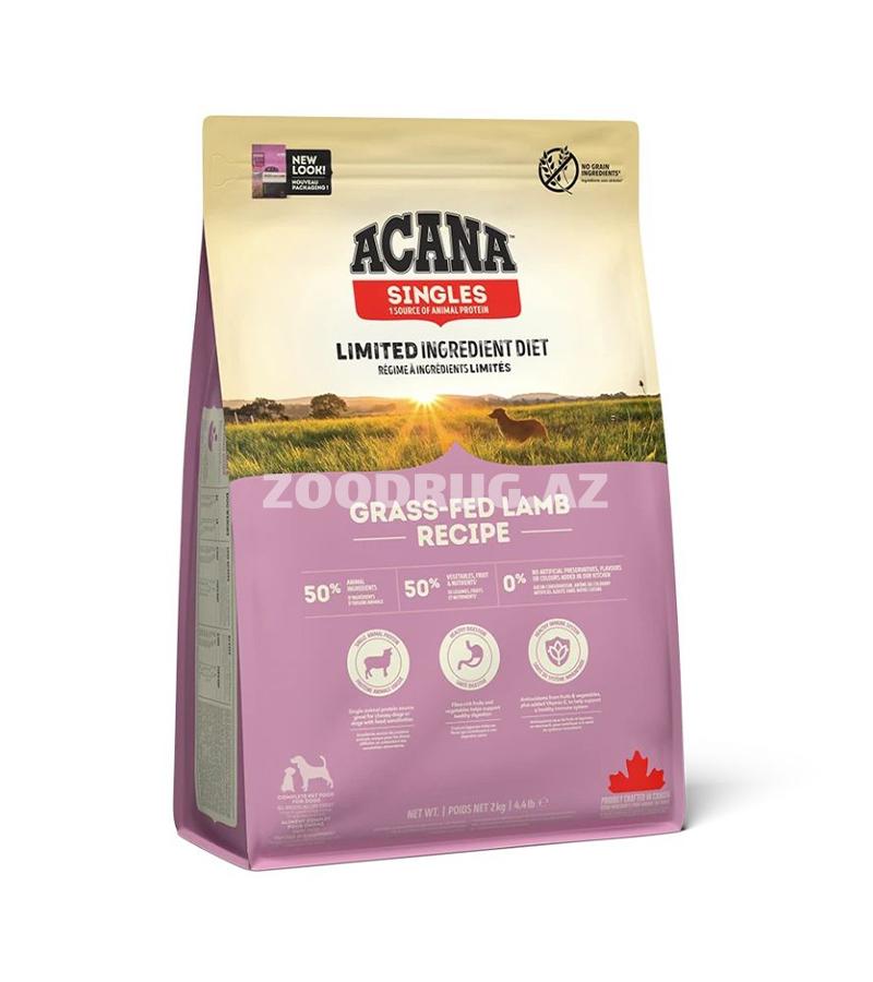 Сухой корм Acana Dog Grass Fed Lamb Holistic Hypoallergenic полнорационное питание с ягненком, яблоками и травами для собак с чувствительным пищеварением или склонным к аллергии #570200