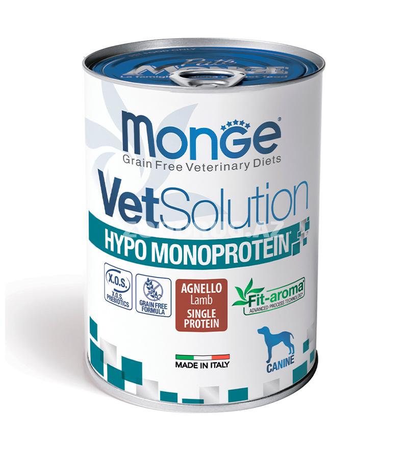 Влажный диетический корм Monge Dog Hypo Monoprotein для собак с пищевыми расстройствами со вкусом ягненка 400 гр.