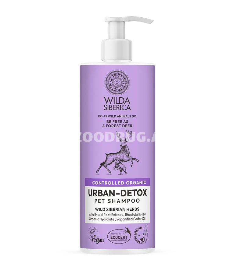 Шампунь Wilda Siberica Urban Detox Pet Shampoo нуждается в полной чистке и освежении у собак и кошек 400 мл.