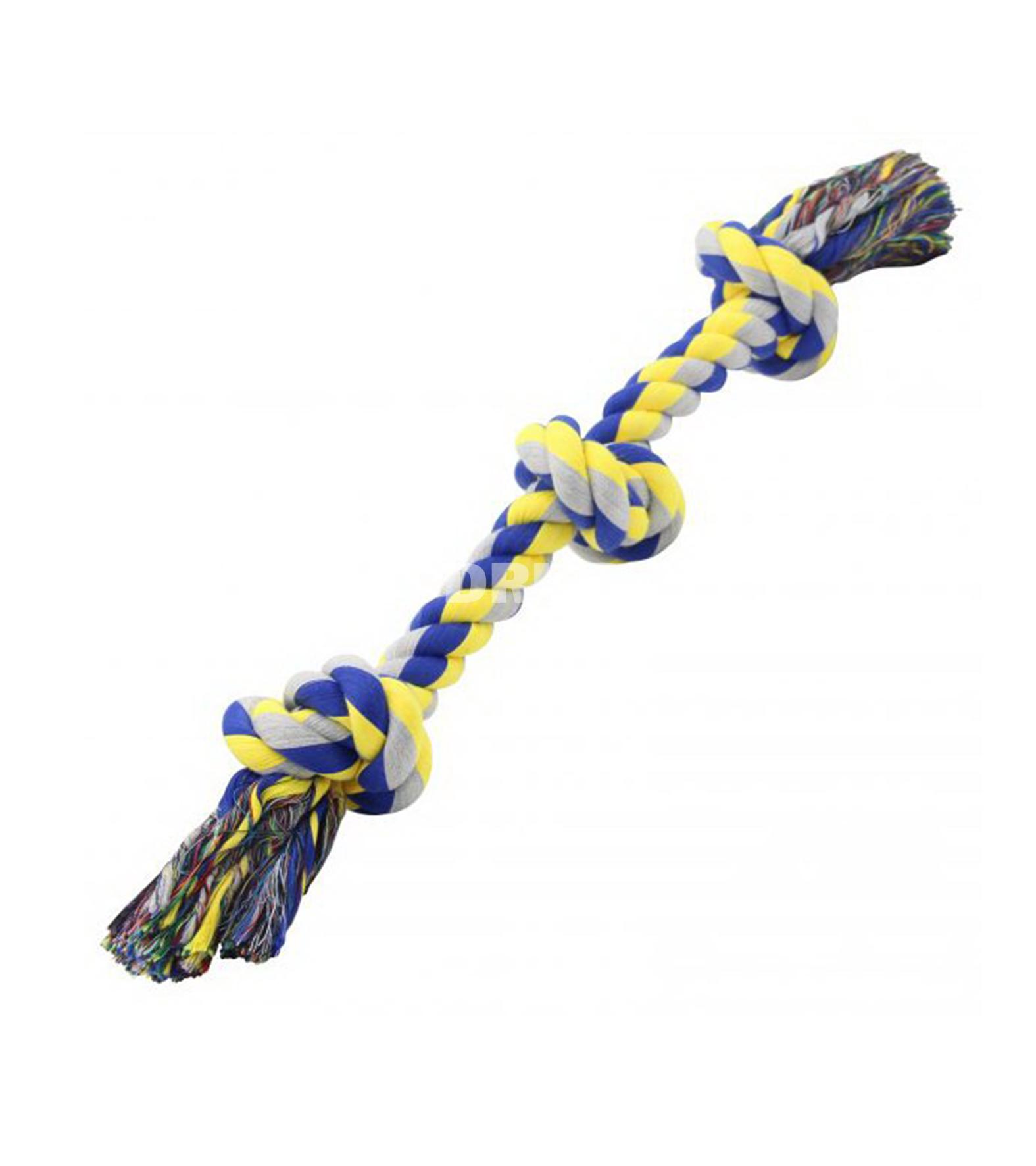 Игрушка-канат с тремя узлами Nunbell 0155 прочная и увлекательная игрушка для активных игр и тренировок с собакой.