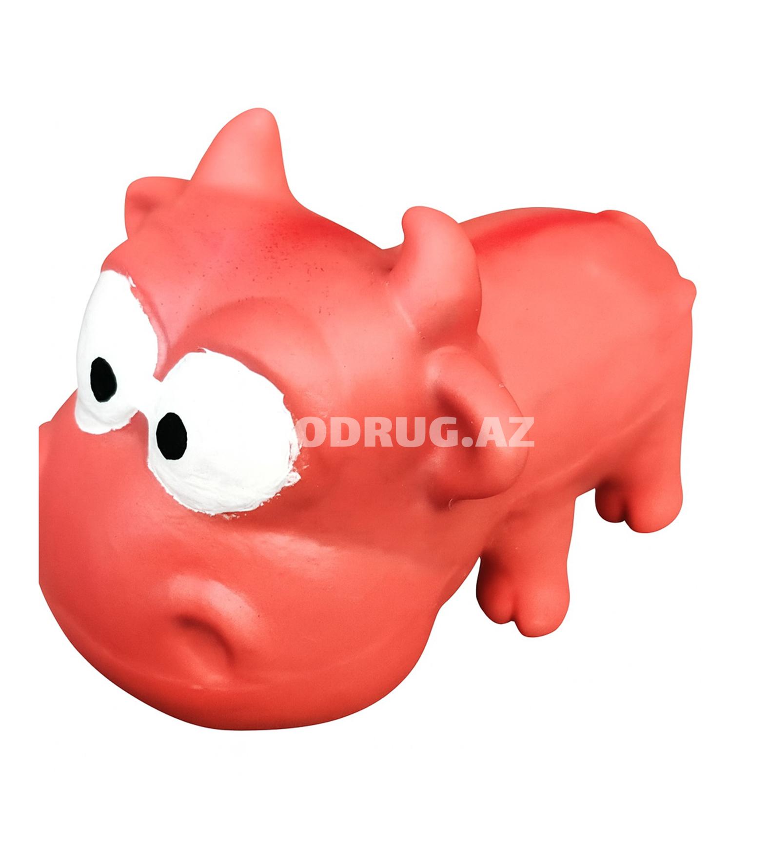Игрушка Nunbell 0086 Pet Latex Toys бычок для собак. Цвет: красный.
