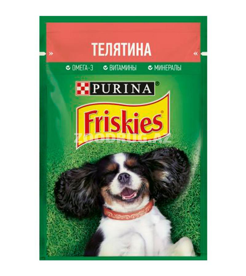Консервы FRISKIES для взрослых собак c телятиной в подливе (85 гр)