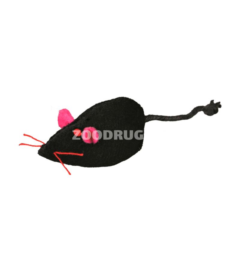Игрушка TRIXIE «Мышка» для кошек. Цвет: Черный. Размер: 5 см.