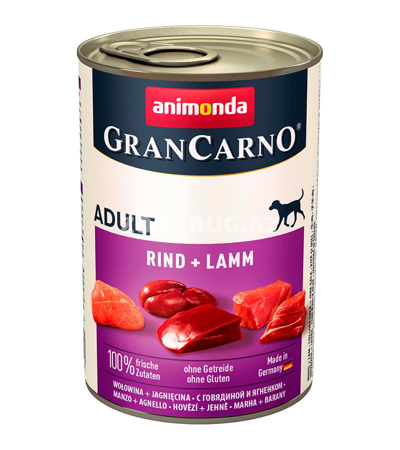 Консервы ANIMONDA GRAN CARNO ORIGINAL ADULT RIND & LAMM для взрослых собак с говядиной и ягненком (400 гр)