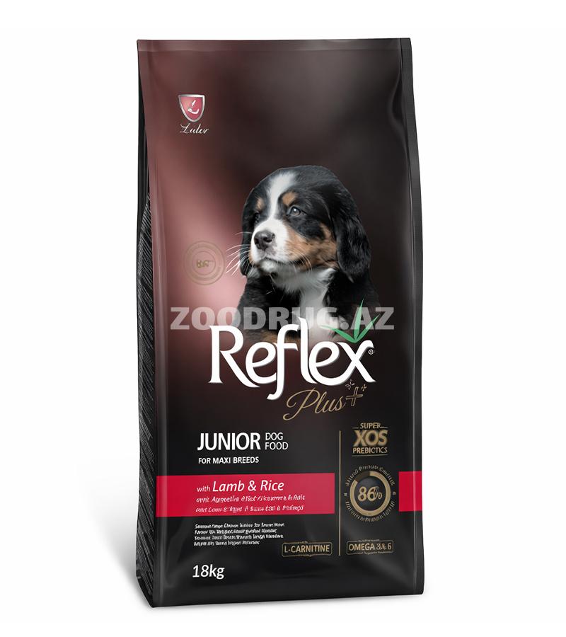 Сухой корм Reflex Junior Medium&Large Breeds Lamb полнорационный и сбалансированный для щенков средних и крупных пород со вкусом ягненка.  