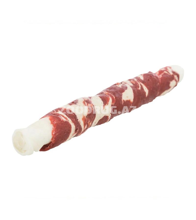 Trixie Denta Fun Marbled Rolls — это аппетитное жевательное лакомство для собак, сочетающее в себе вкус говядины и белой рыбы 100 г #31225