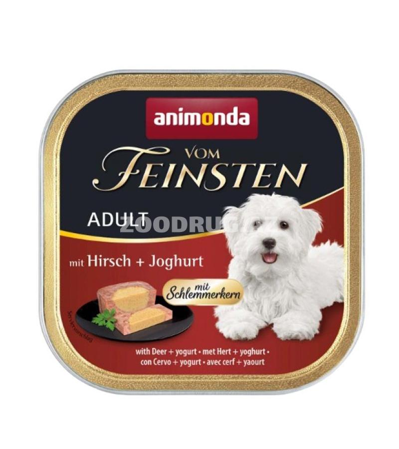 Влажный корм Animonda Vom Feinsten Adult для взрослых собак со вкусом оленины и йогурта 150 гр.