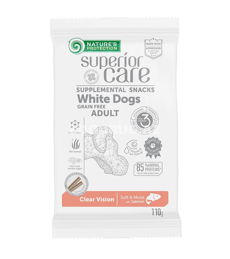 Лакомства Nature's Protection Superior Care White Dogs Clear Vision С с лососем 110 гр.