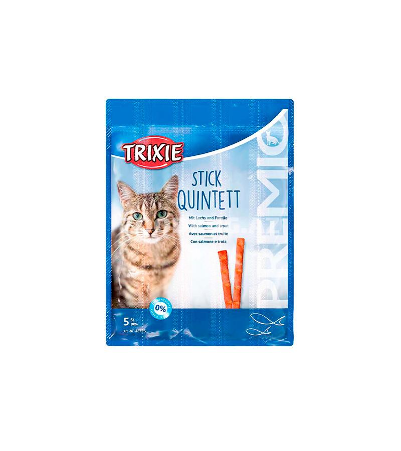 Лакомство Trixie Premio Quadro - Sticks палочки для кошек со вкусом лосося и форели 5 шт.