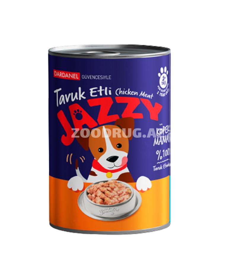 Консервы Jazzy Куриное мясо для взрослых собак, монопротеиновый беззерновой 400 гр.