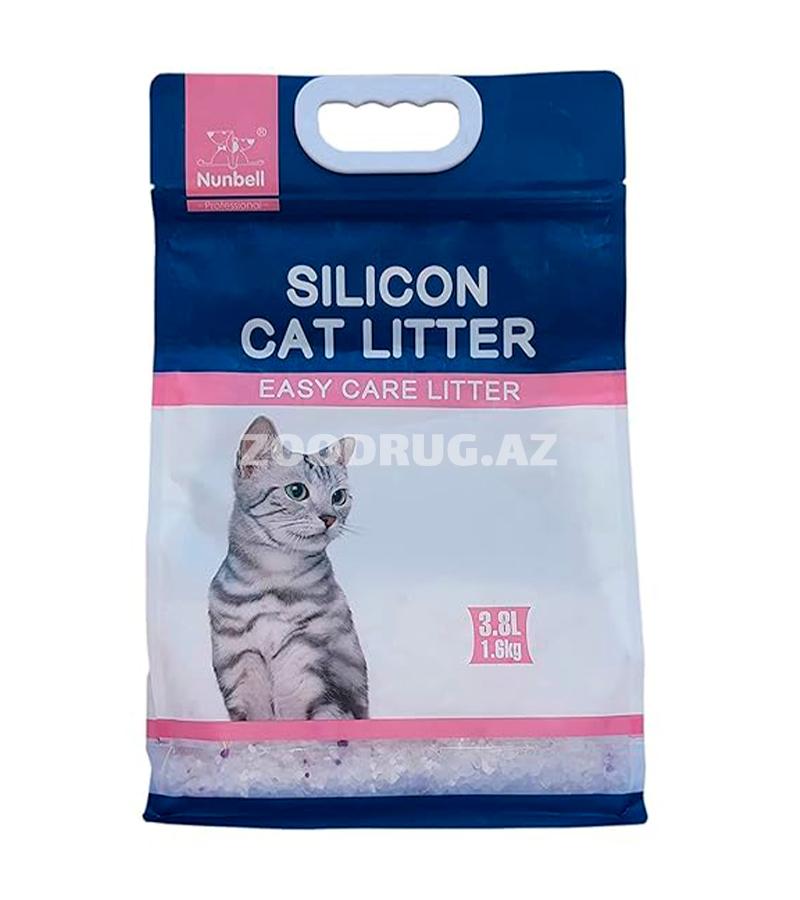 Наполнитель для кошачьего туалета  Nunbell Baby Powder Silica Gel силикагелевый с ароматом детской пудры  3,8 лтр.