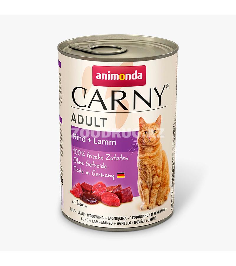 Консервы ANIMONDA CARNY ADULT RIND & LAMM для взрослых кошек с говядиной и ягненком (400 гр)