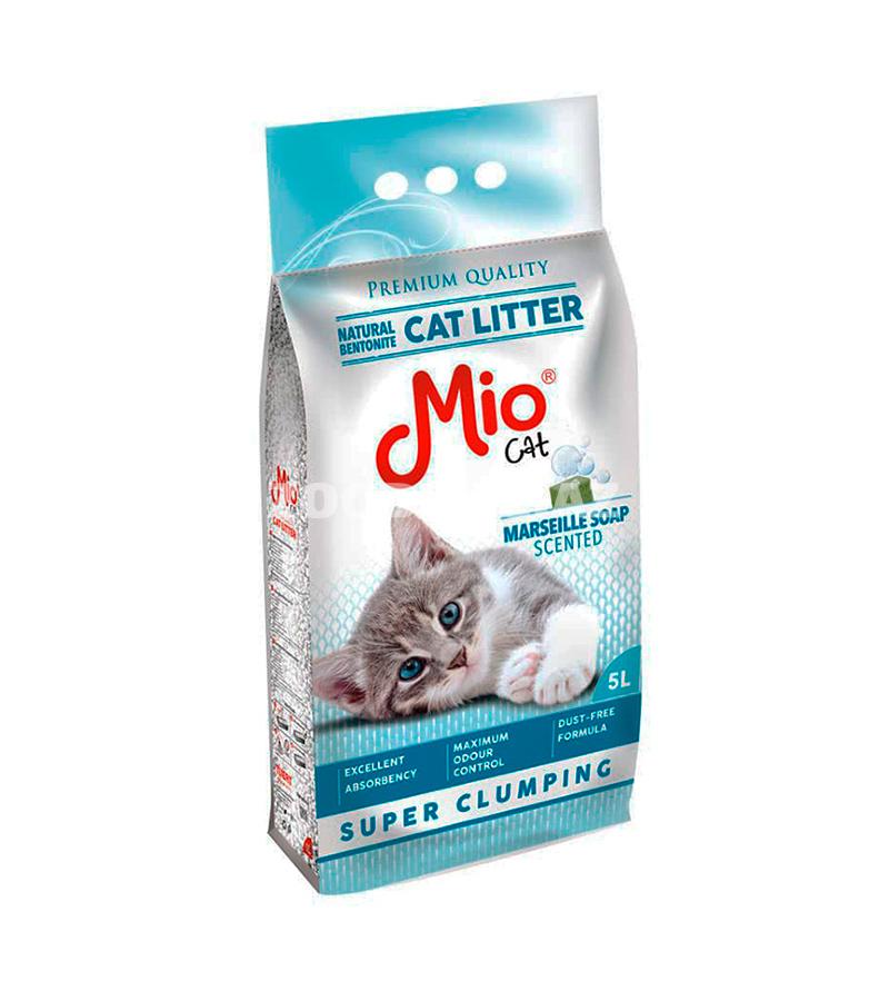 Наполнитель Mio Cat Litter MARSEILLE SOAP комкующийся для кошек с запахом марсельского мыла (5 л)