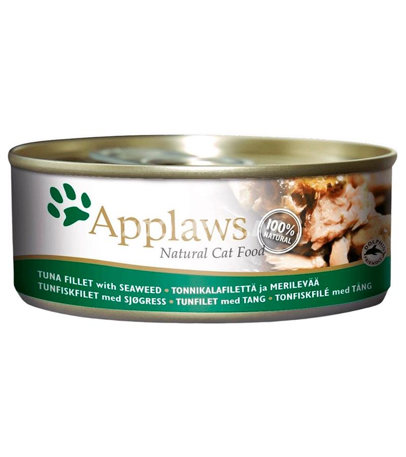 Консервы APPLAWS для взрослых кошек с филе тунца и морской капустой (156гр)