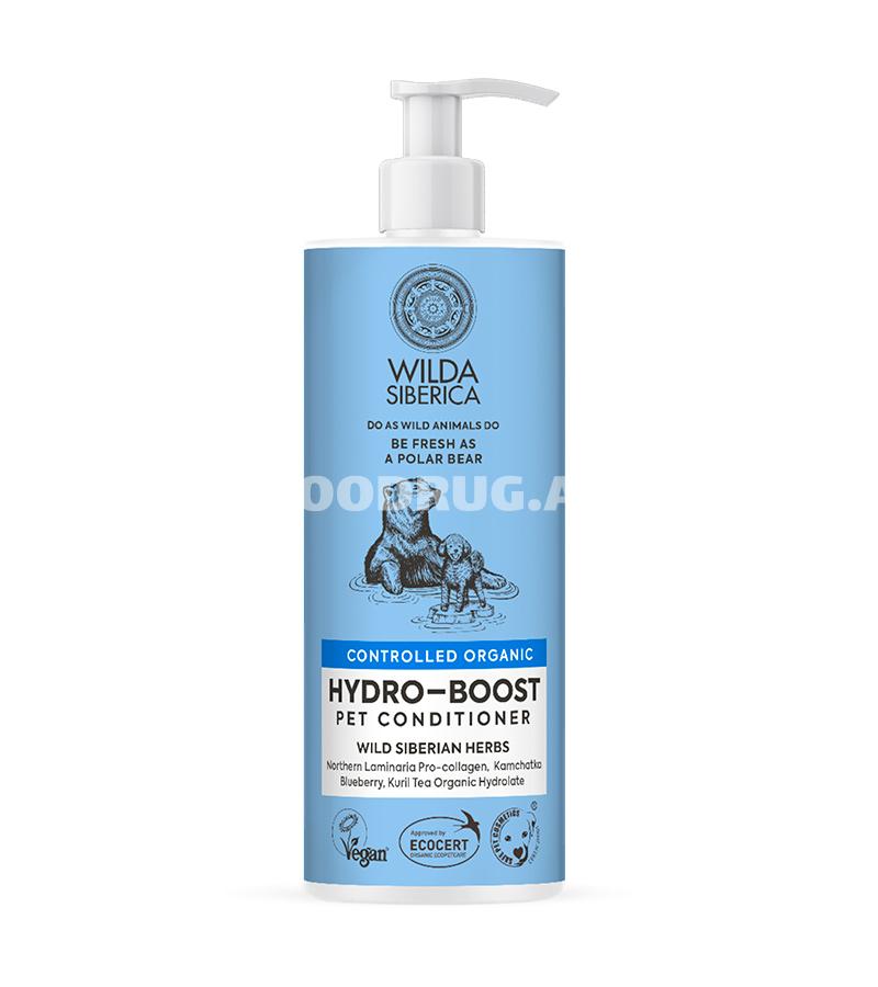 Кондиционер Wilda Siberica Hydro-Boost Pet Conditioner для сухой кожи нуждающийся в увлажнение собак и кошек 400 мл. 