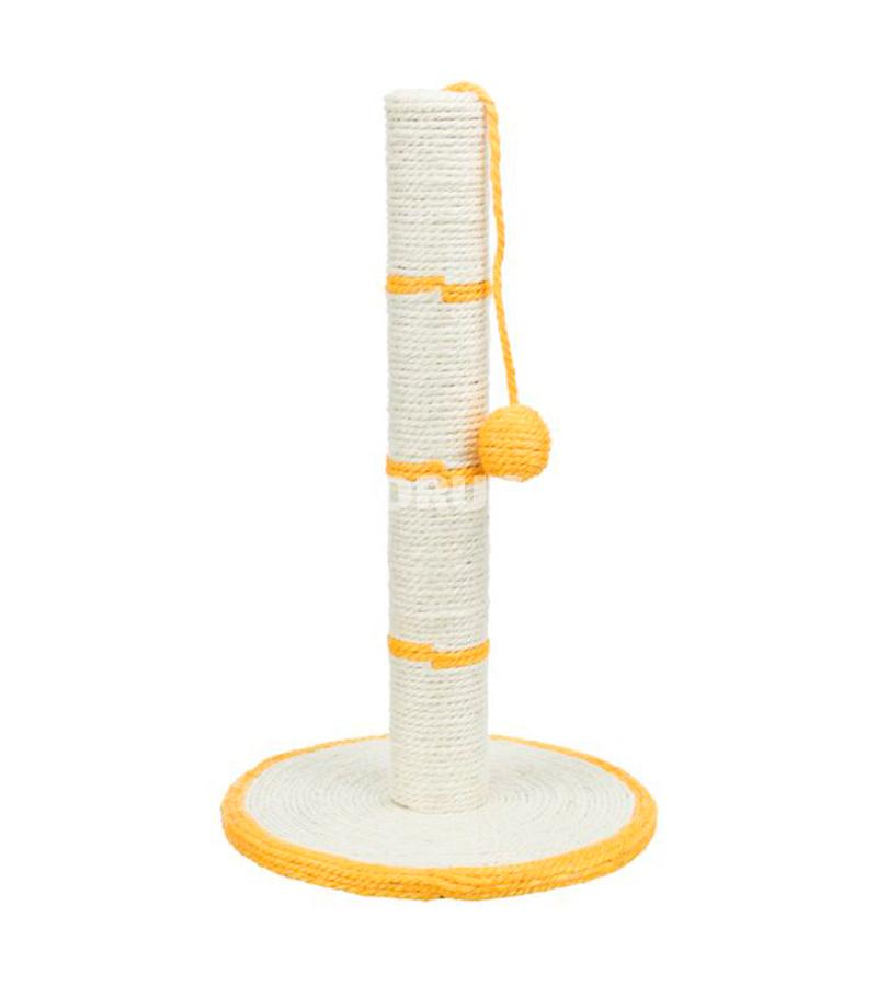 Когтеточка-столбик Trixie из сизаля. Цвет: Бежевый/Желтый. Высота: 62 см.